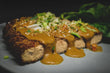 Schnitzel with katsu curry sauce